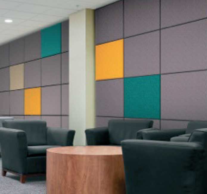 Modern accoustic panels to match office decor