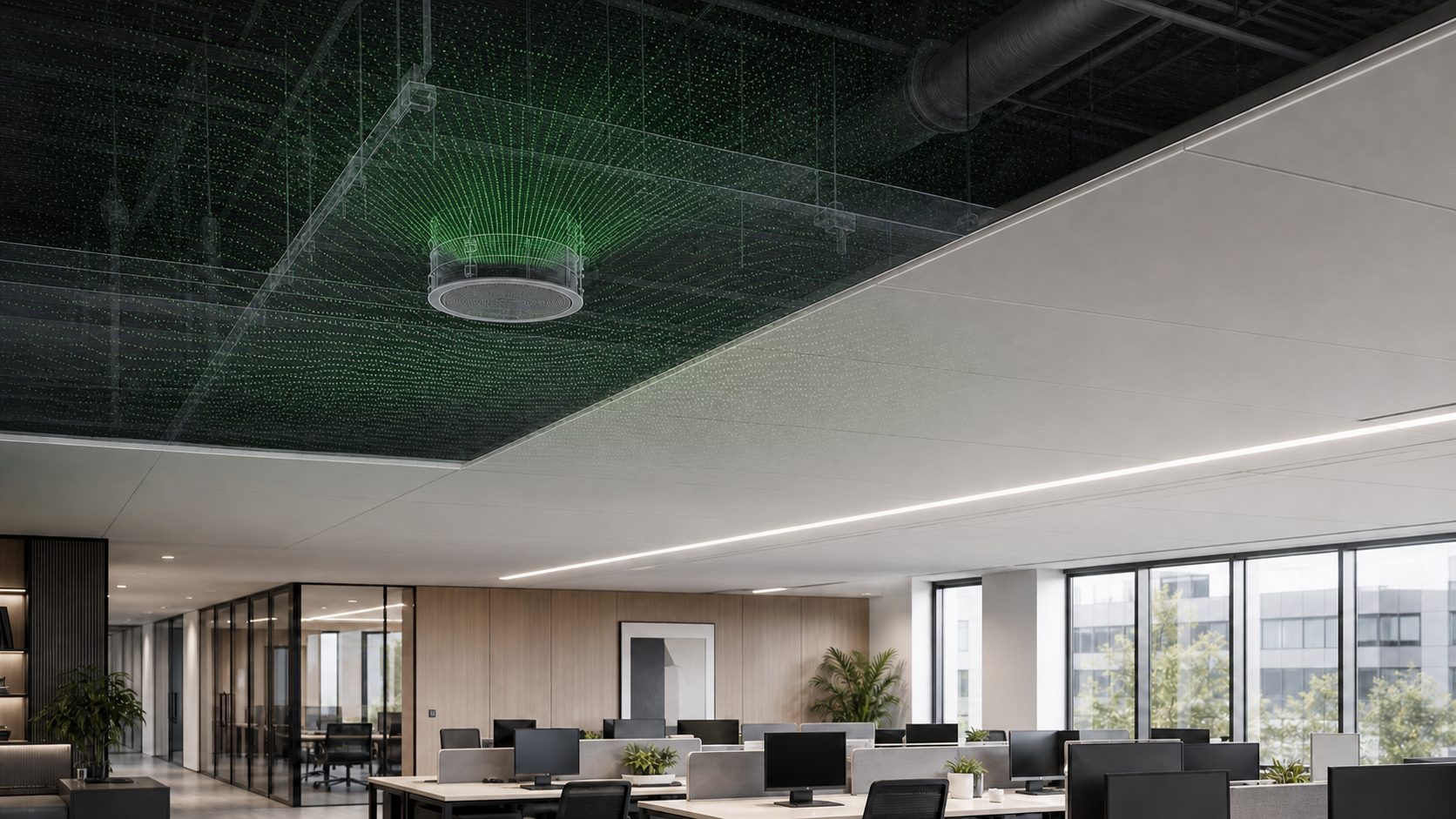 Sound Masking hidden speakers from AET