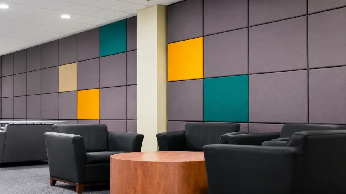 Fabric acoustic wall panels used to control echo and reverberation