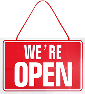 We're Open